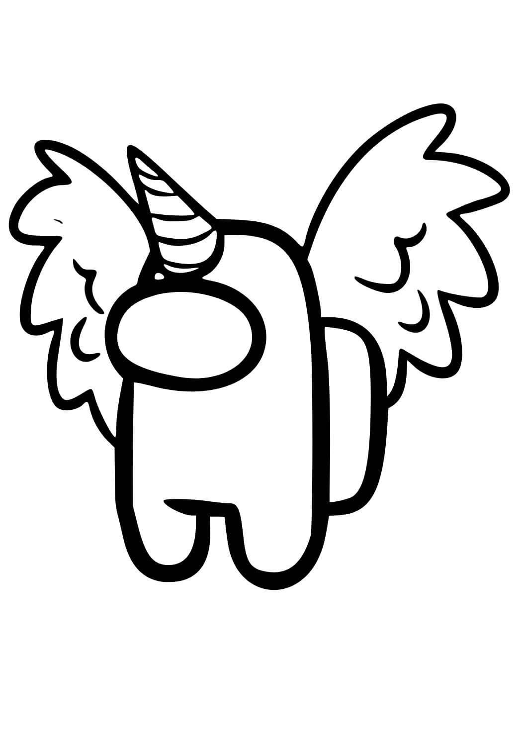 Unicorn Among Us with Wings Värityskuva