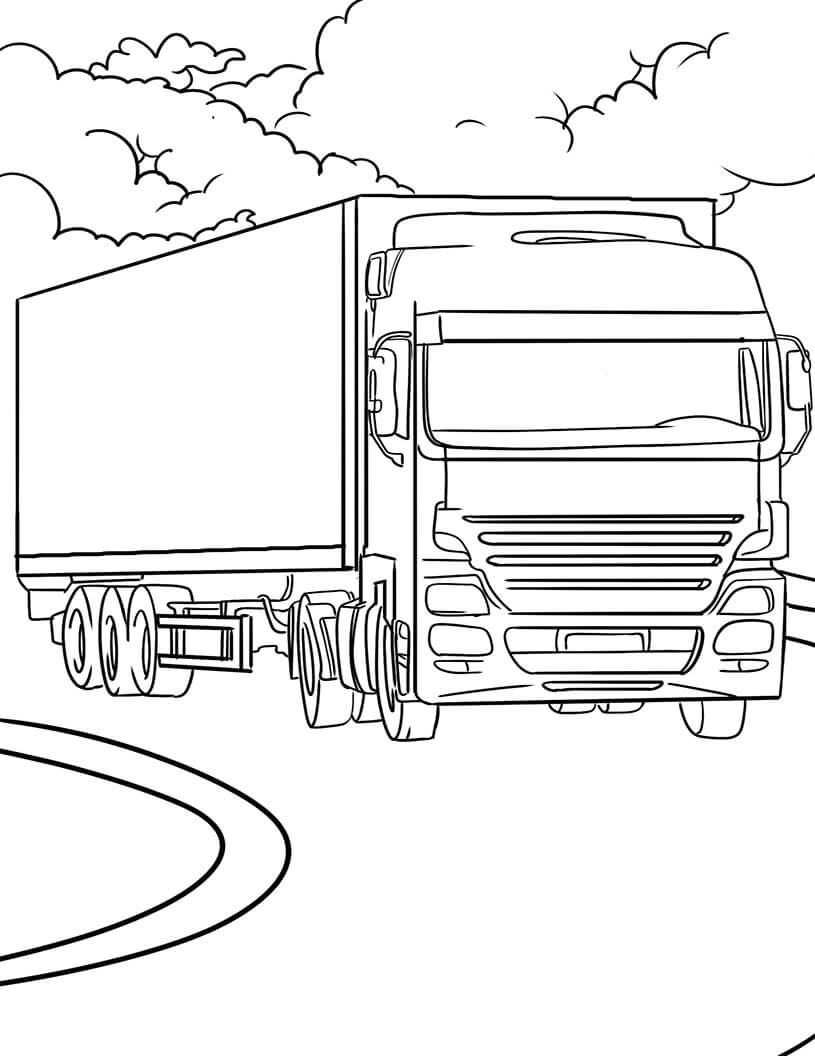 Van Trailer Truck Värityskuva