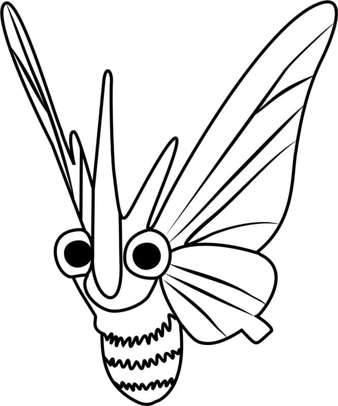 Venomoth Pokemon Värityskuva