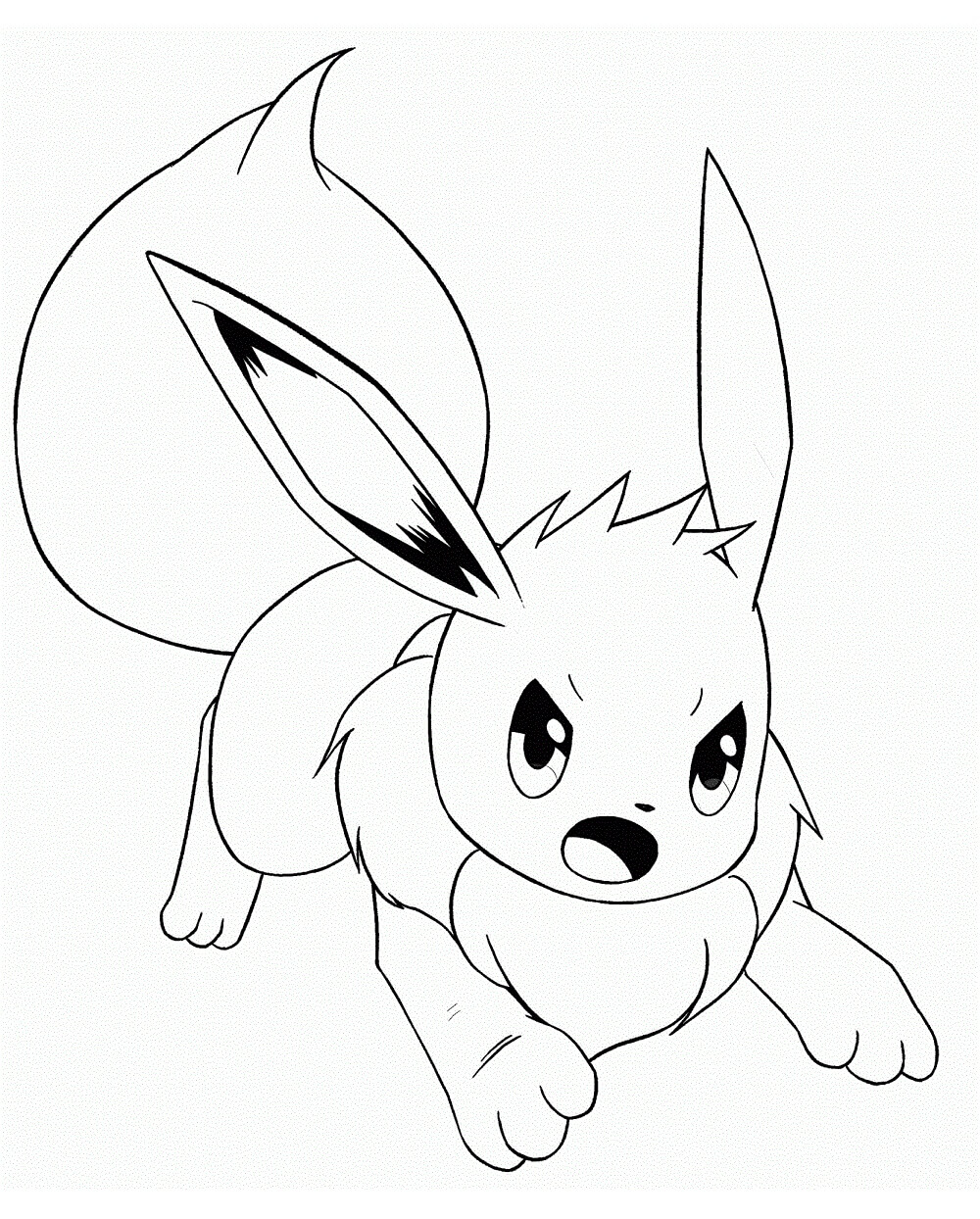 Vihainen Eevee Värityskuva