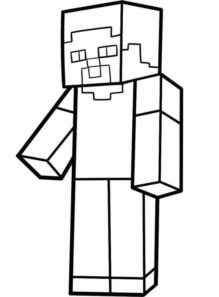 Yksinkertainen Minecraft Zombie Värityskuva