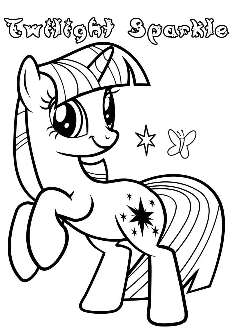 Yksisarvinen Twilight Sparkle Värityskuva