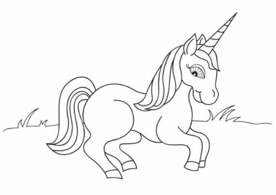 Yksisarvinen (Unicorn) Värityskuvat