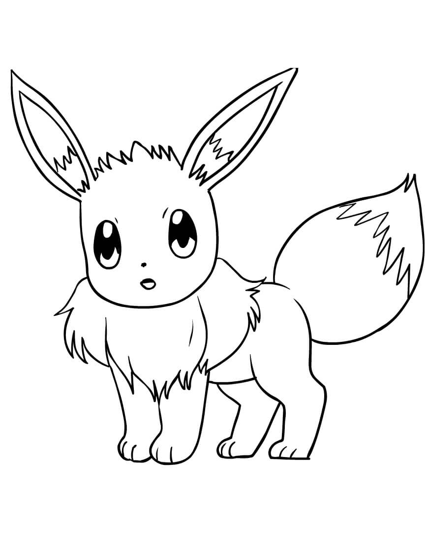 Yllätä Eevee Värityskuva