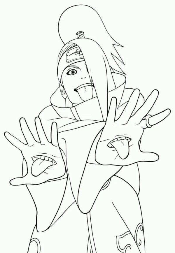 Deidara on Akatsukin jäsen Värityskuva