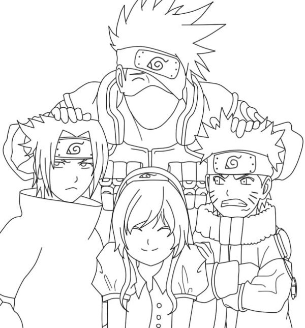 Tahdikas ja kokenut Kakashi on Team # 7 mentori Värityskuva