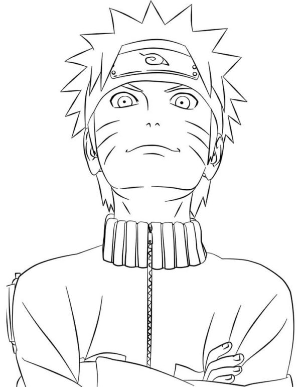 Tarkoituksenmukainen Naruto Värityskuva