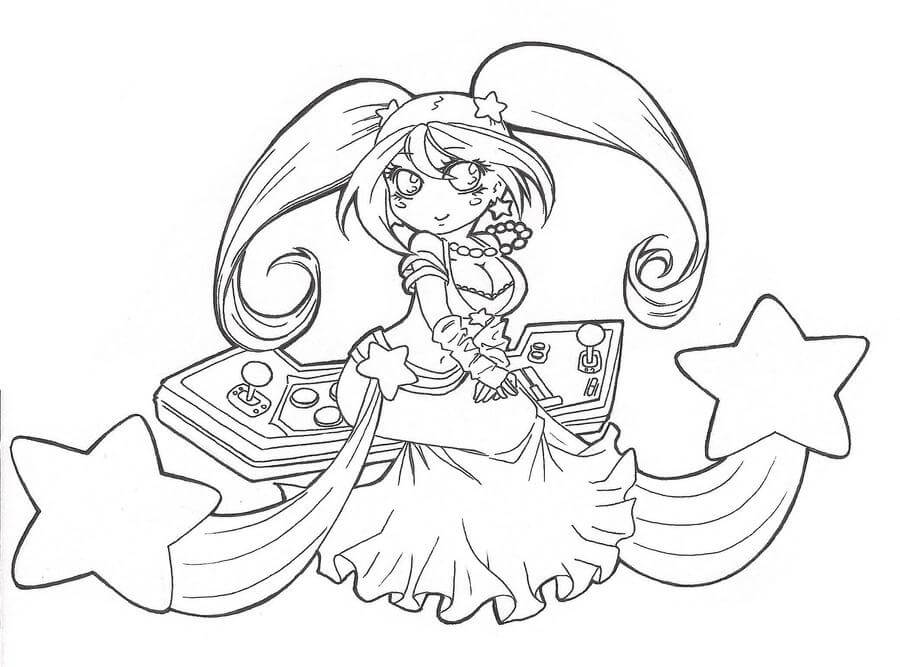 Chibi Arcade Sona Värityskuva