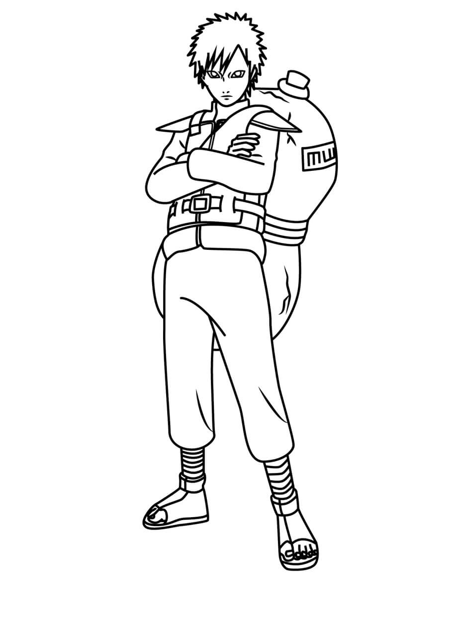 Gaara Narutossa Värityskuva