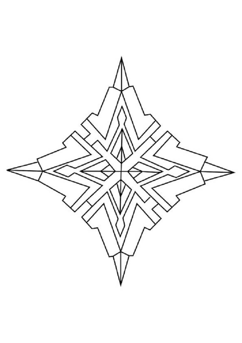 Geometrinen timanttimuoto Värityskuva
