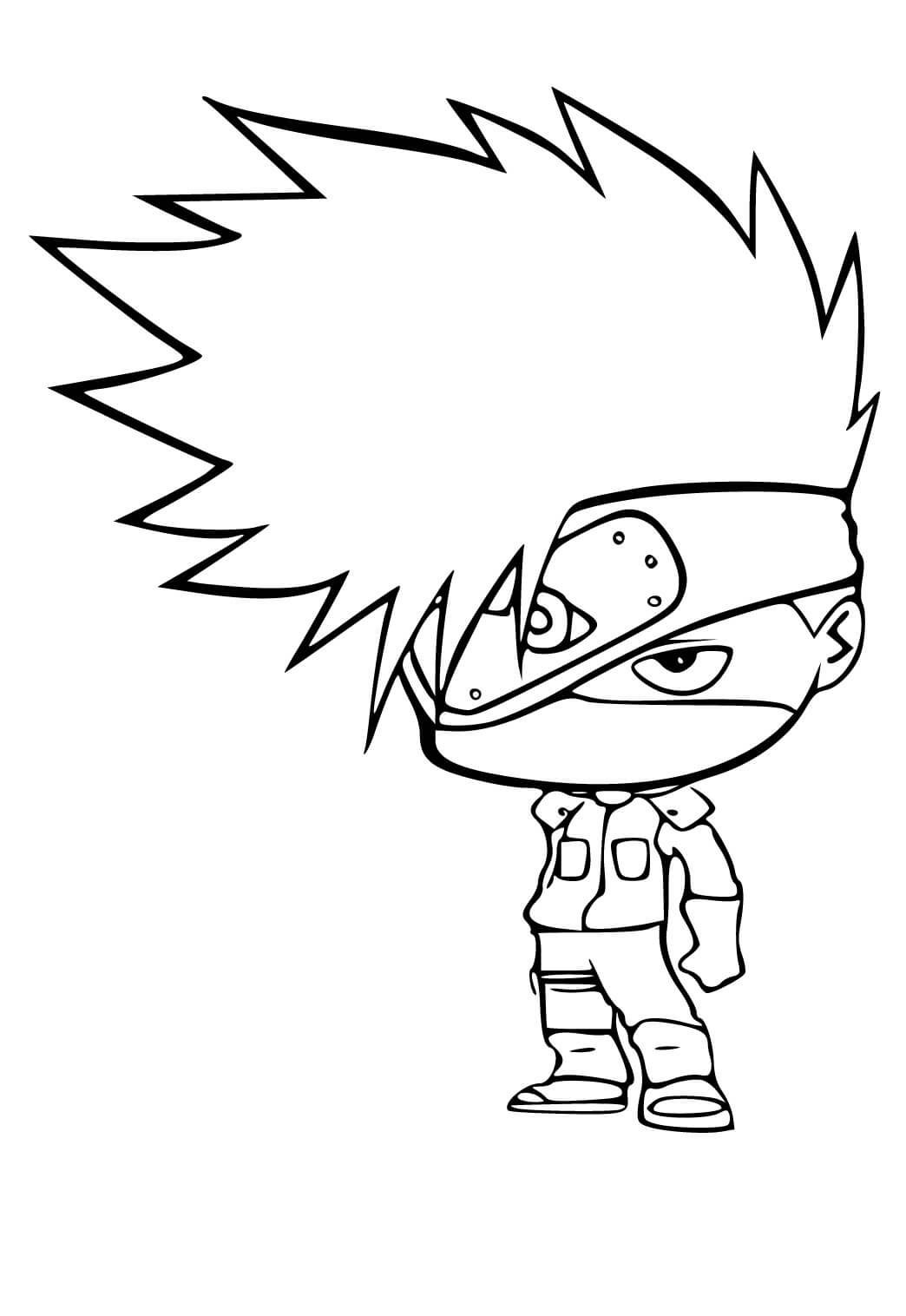 Hauska Chibi Kakashi Värityskuva