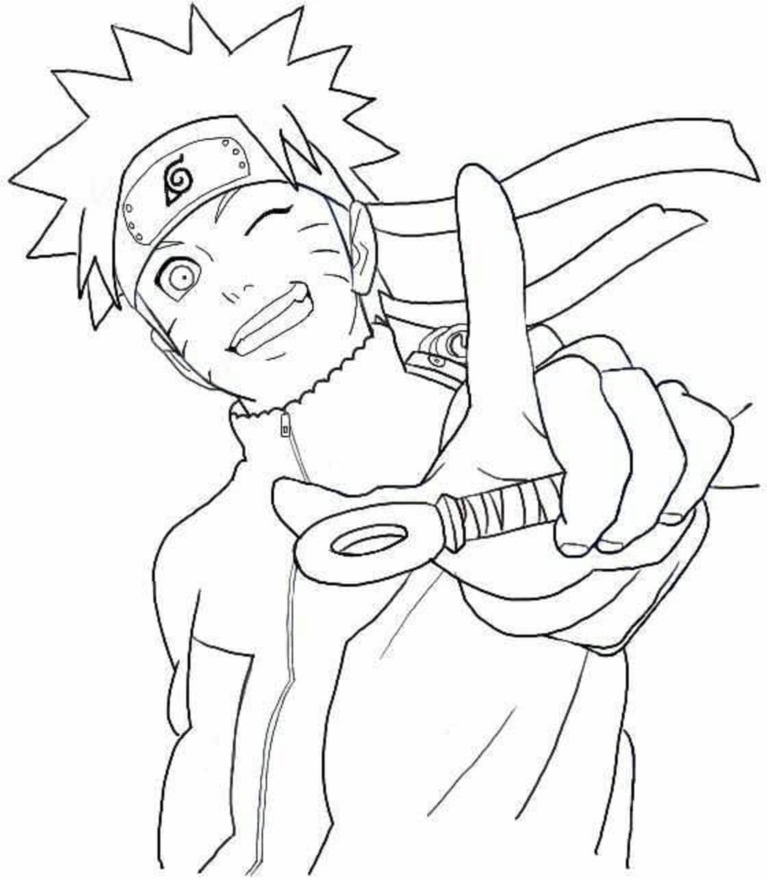 Hauska Naruto Face Värityskuva