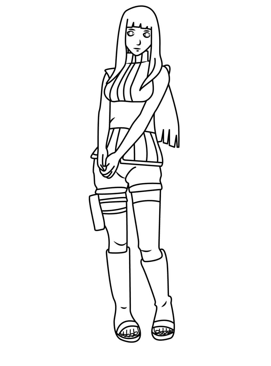 Hyuga Hinata Narutossa Värityskuva