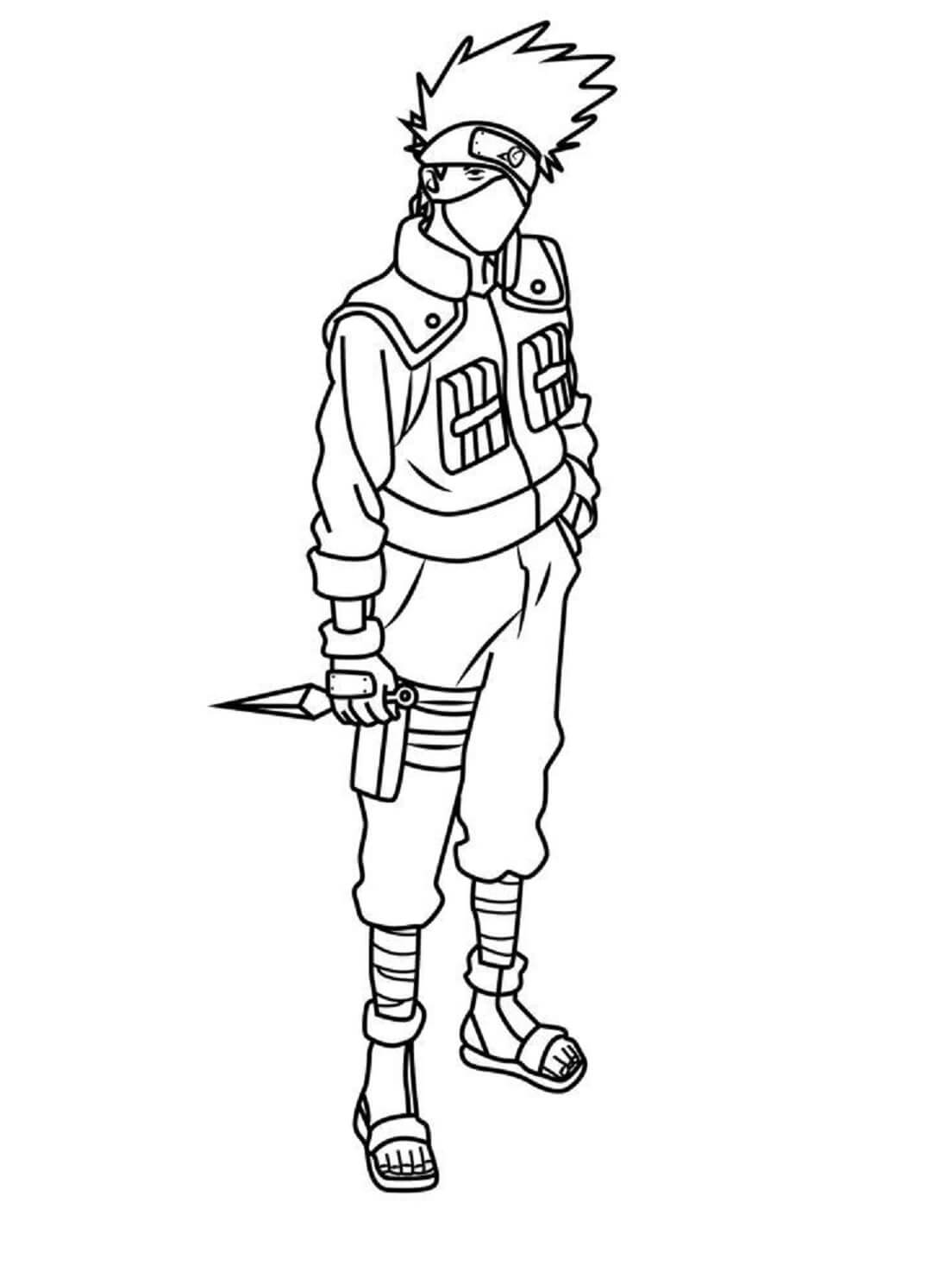 Kakashi Hatake coloring pages
