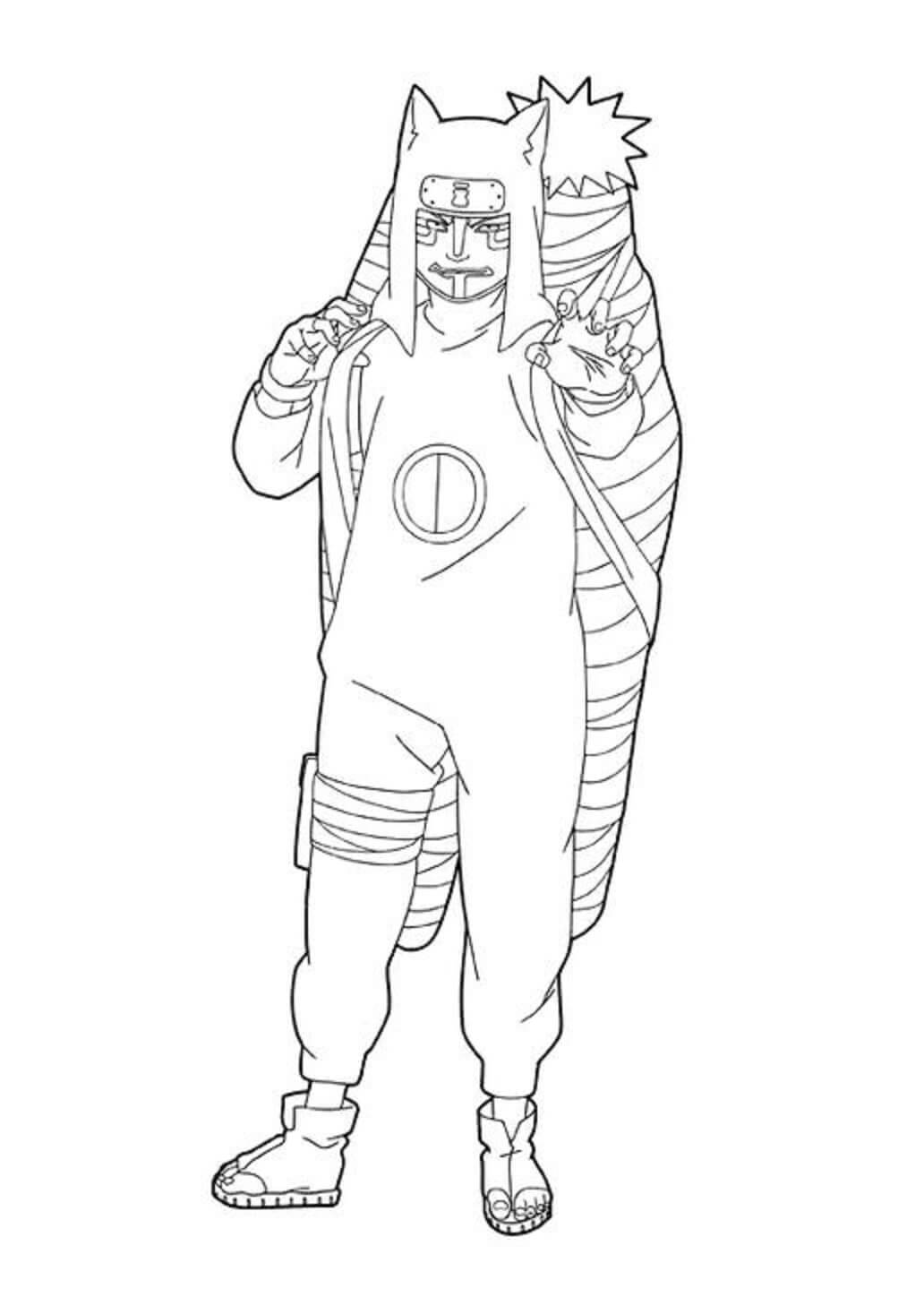 Kankuro Narutossa Värityskuva
