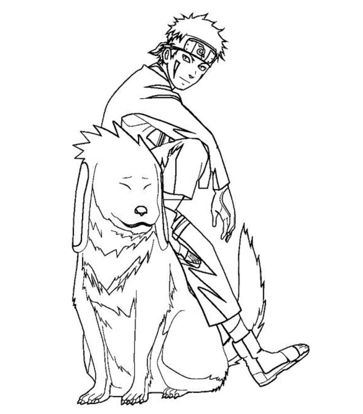 Kiba Inuzuka in Naruto Värityskuva