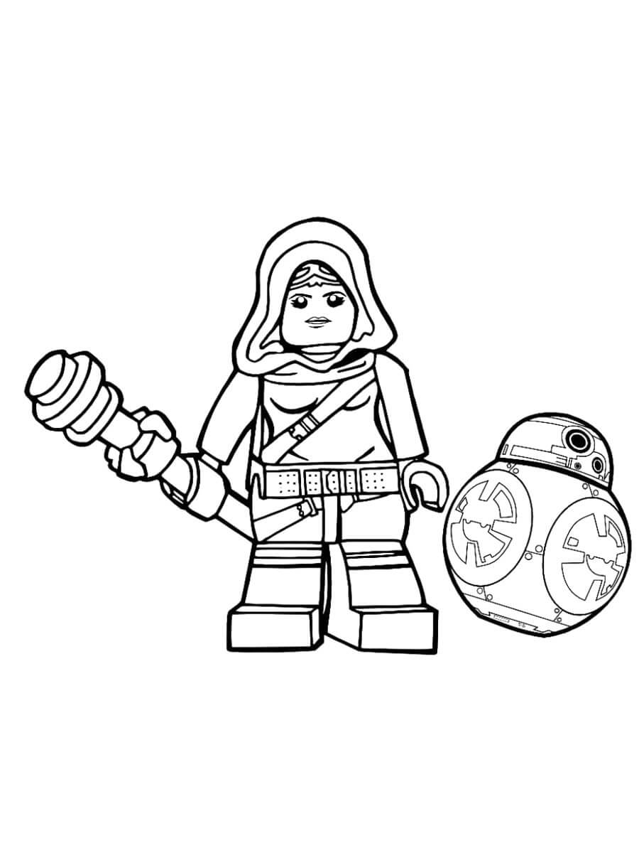 Lego Padmé Amidala ja BB-8 Värityskuva