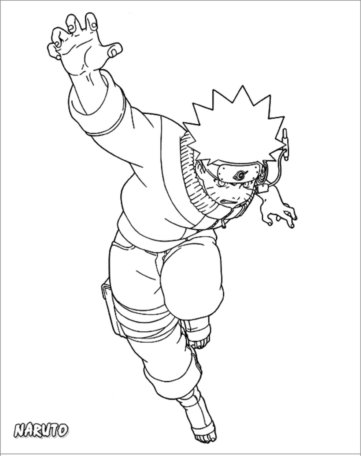 Naruto hyökkäys Värityskuva