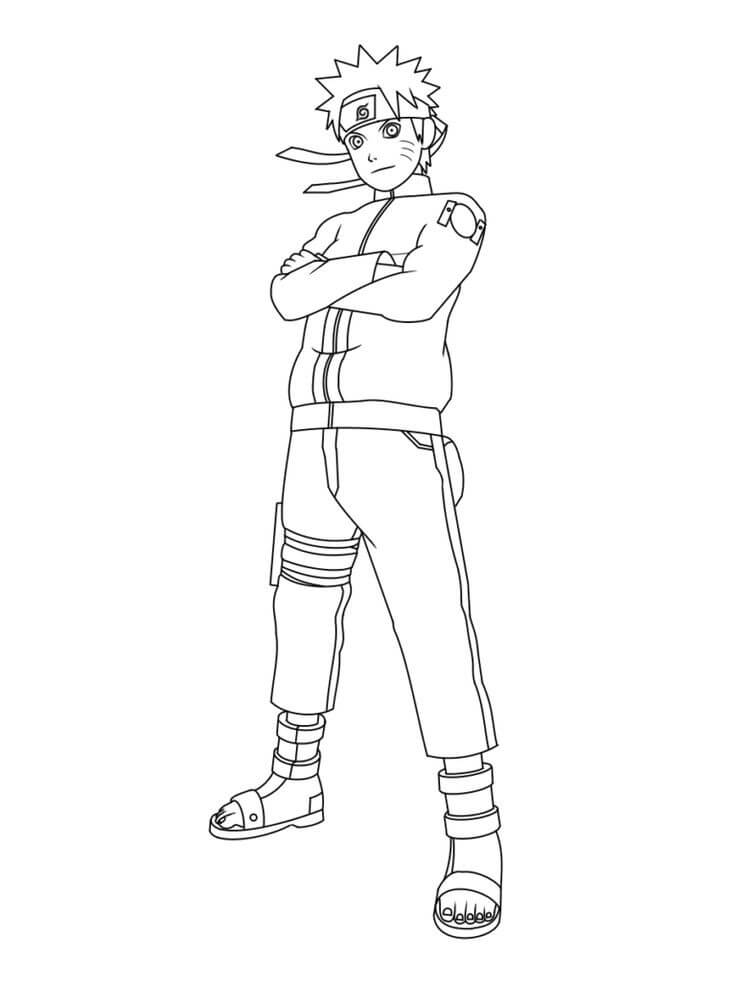 Naruto seisoo Värityskuva