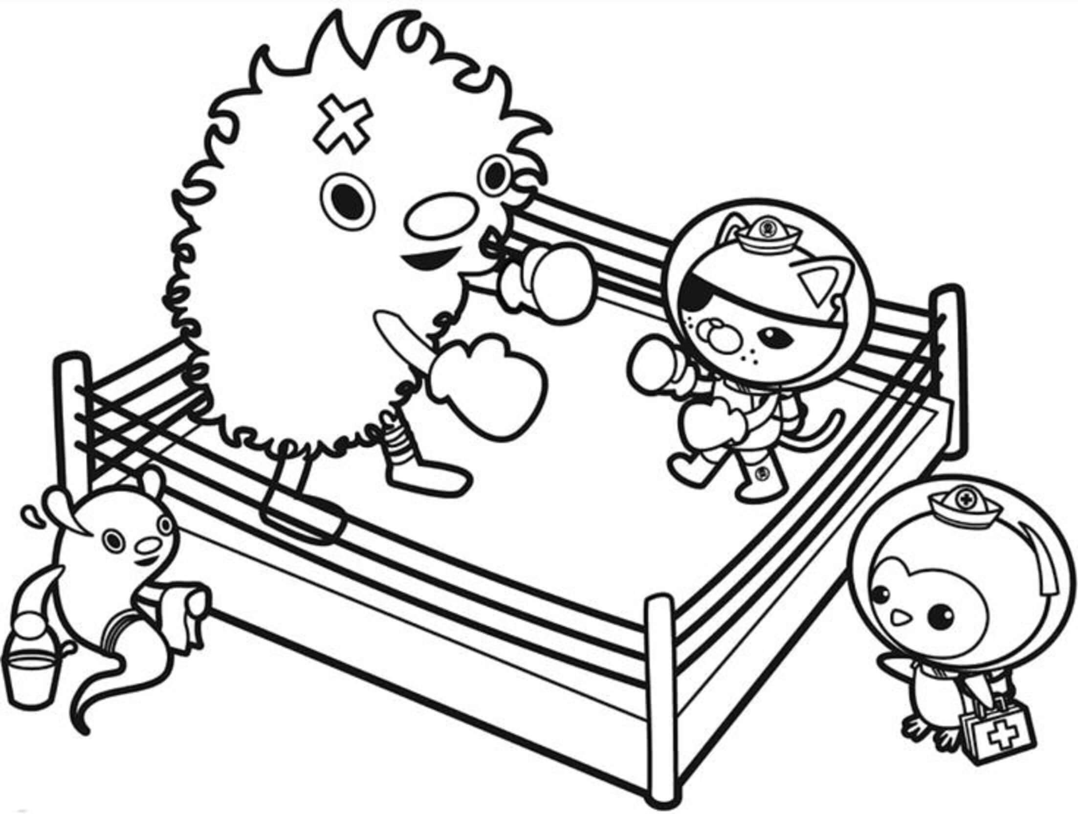 Octonauts Nyrkkeily Värityskuva