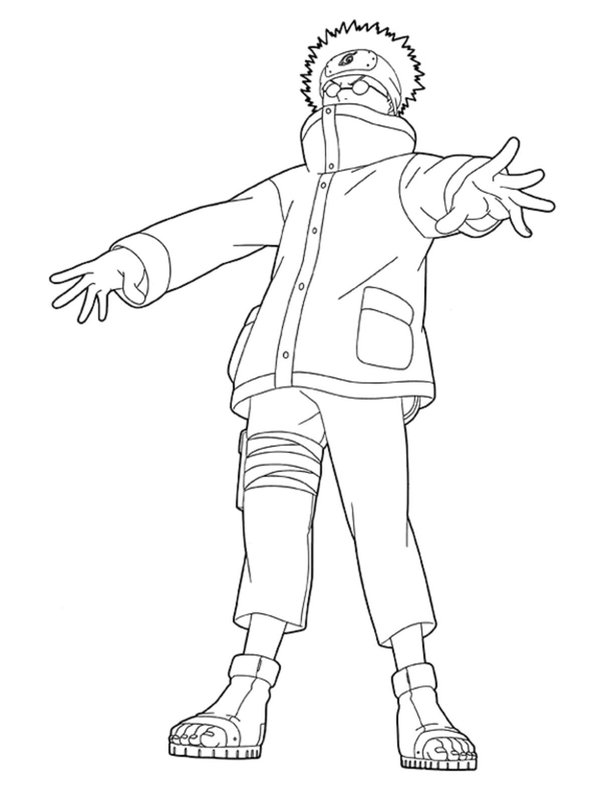 Shino Aburame Narutossa Värityskuva