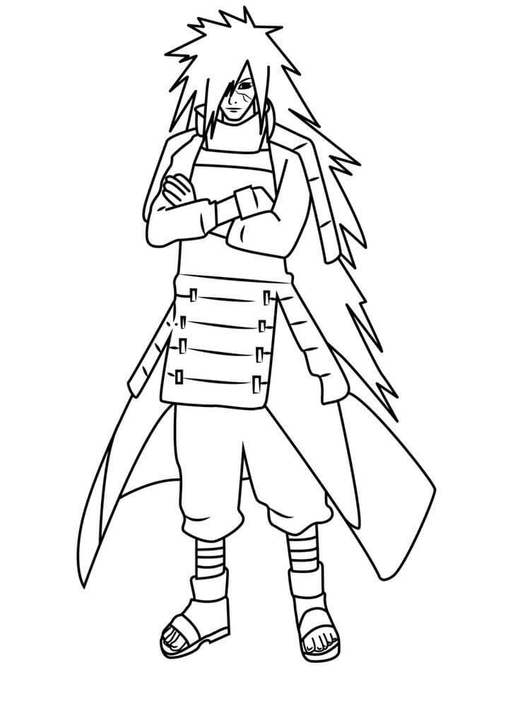 Siisti Madara Uchiha Narutossa Värityskuva