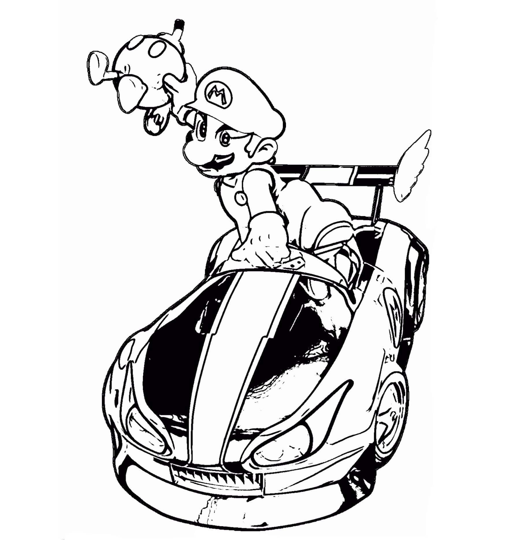 Mario Outline Värityskuva