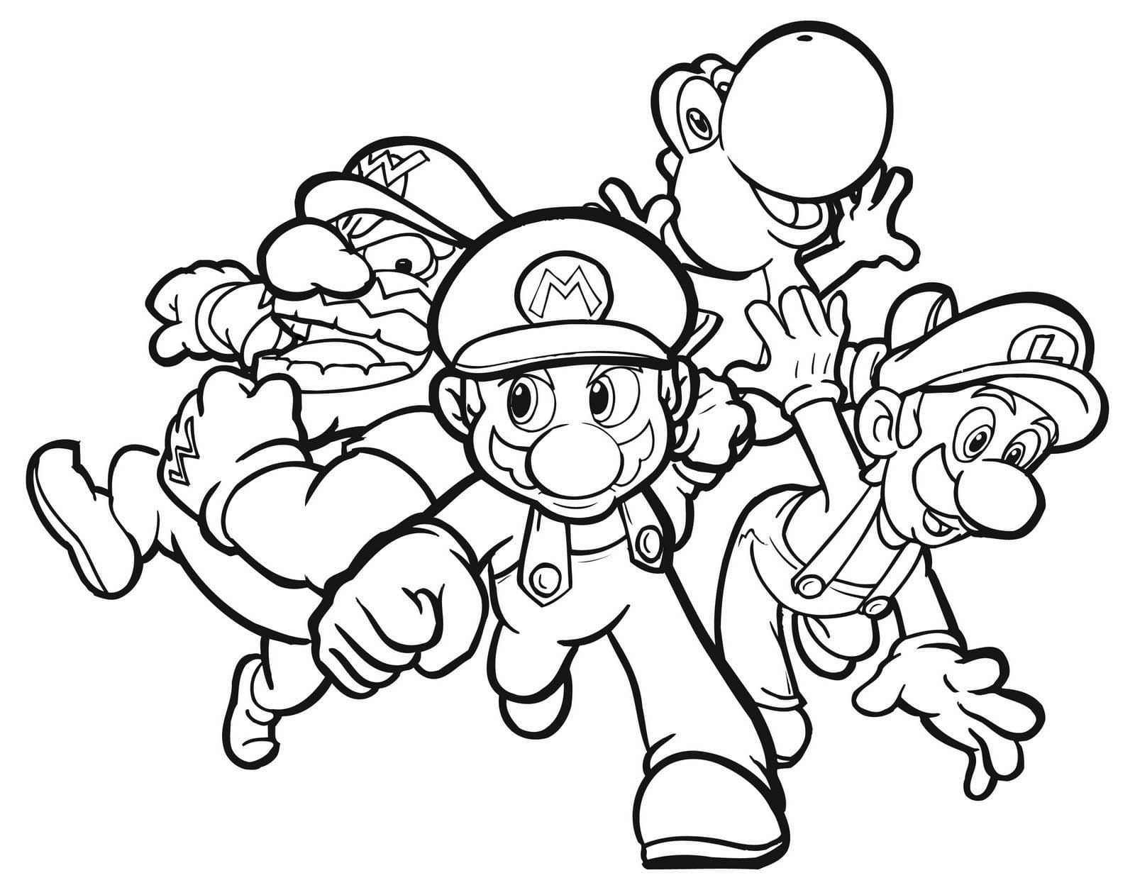 Printable Mario Värityskuva