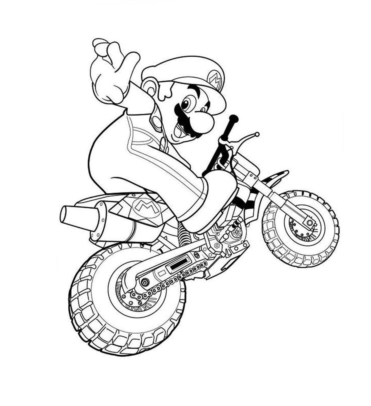 Printable Mario Outline Värityskuva