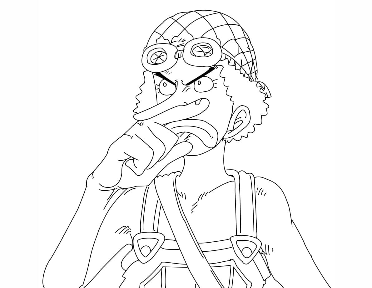 Usopp in One Piece Coloring Värityskuva
