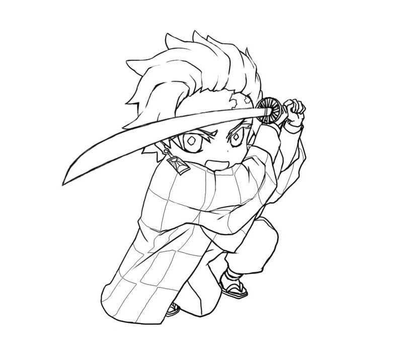 Chibi Tanjiro Värityskuva