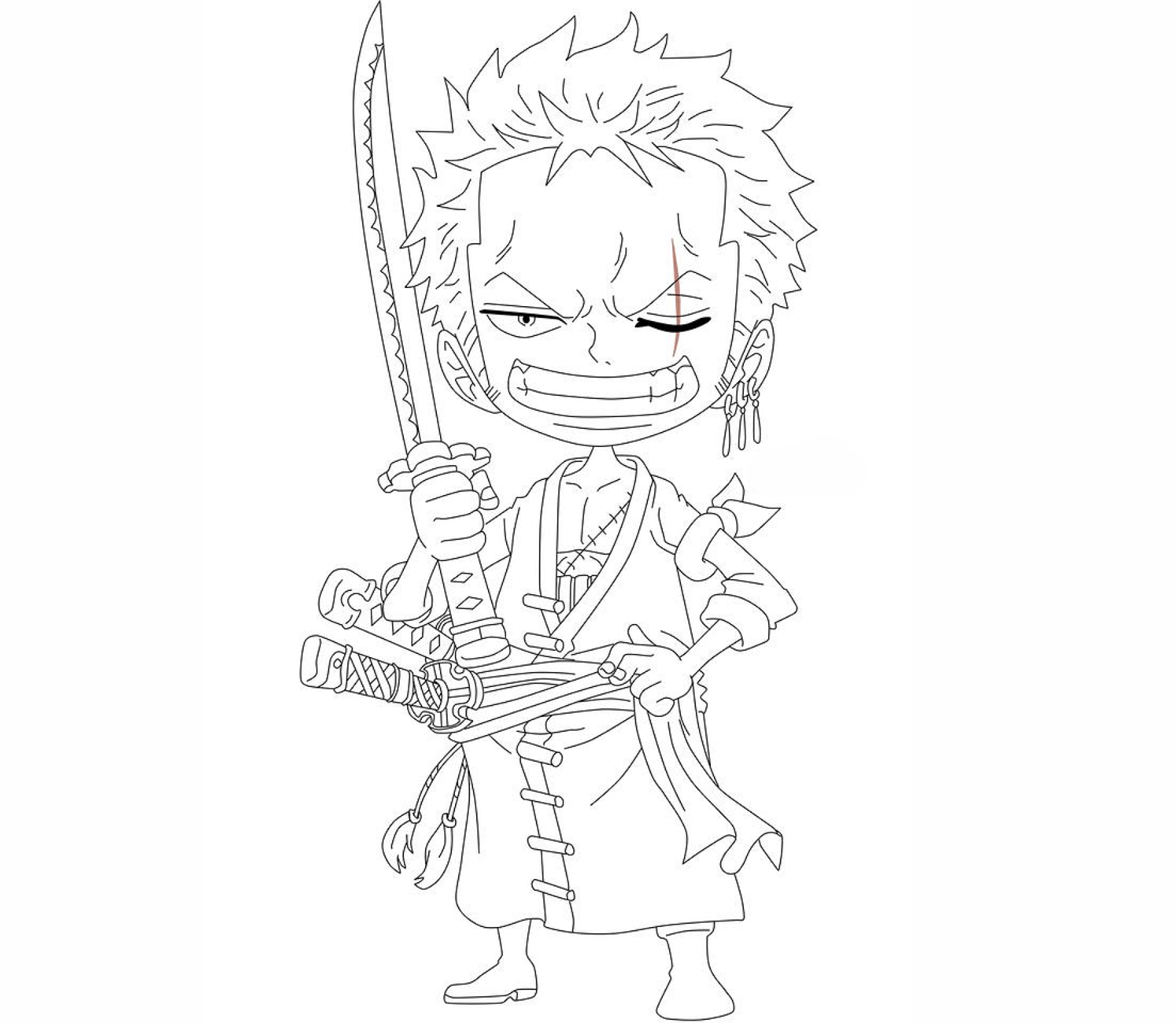 Chibi Zoro Värityskuva