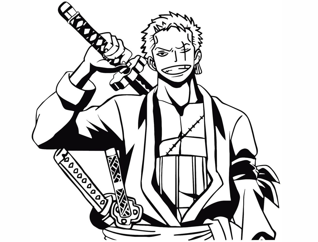 Hauska Zoro Värityskuva