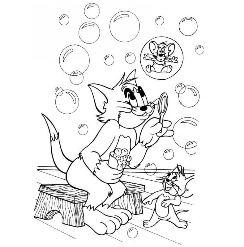 Hauskoja Tom ja Jerry Värityskuva