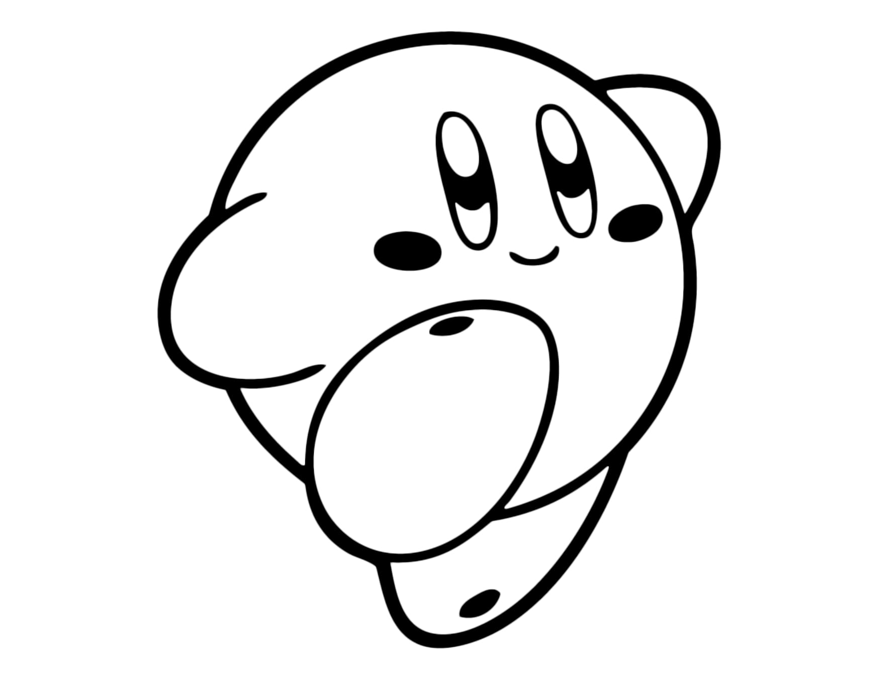 Kirby lapsille Värityskuva