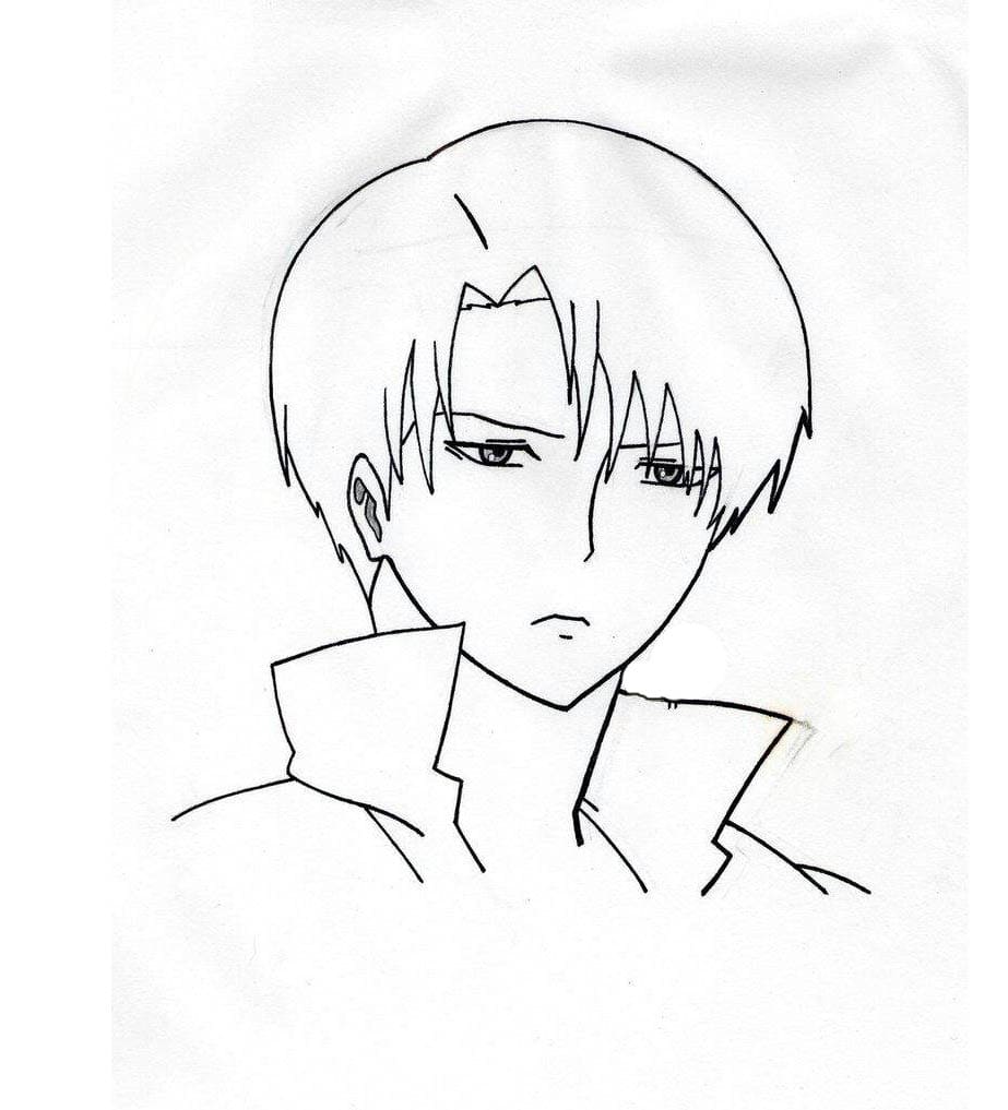 Levi Ackerman pää Värityskuva