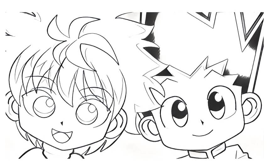 Söpö Chibi Gon Freecss Värityskuva