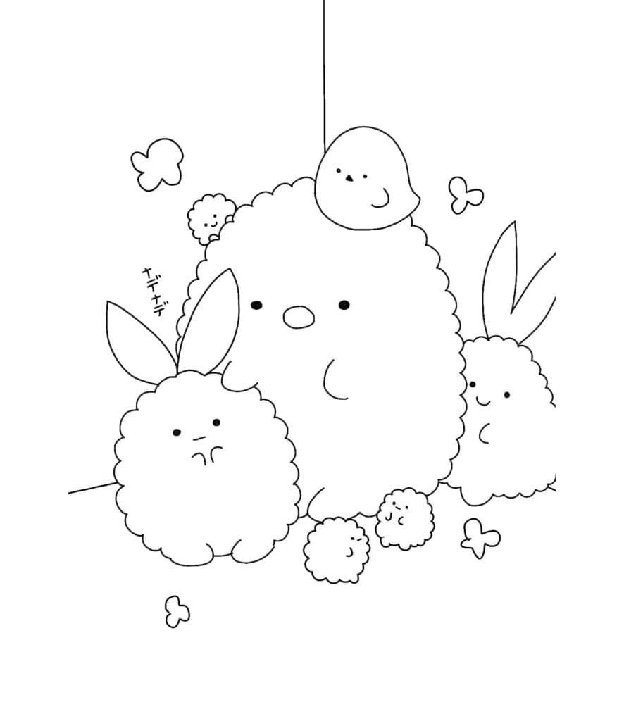 Sumikko Gurashi helppo Värityskuva