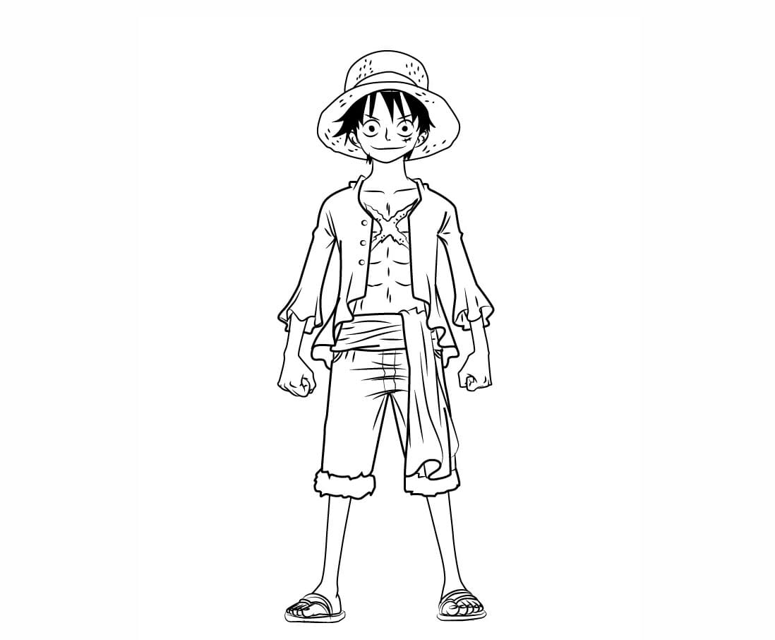 Suosikki Luffy-Kuva Värityskuva