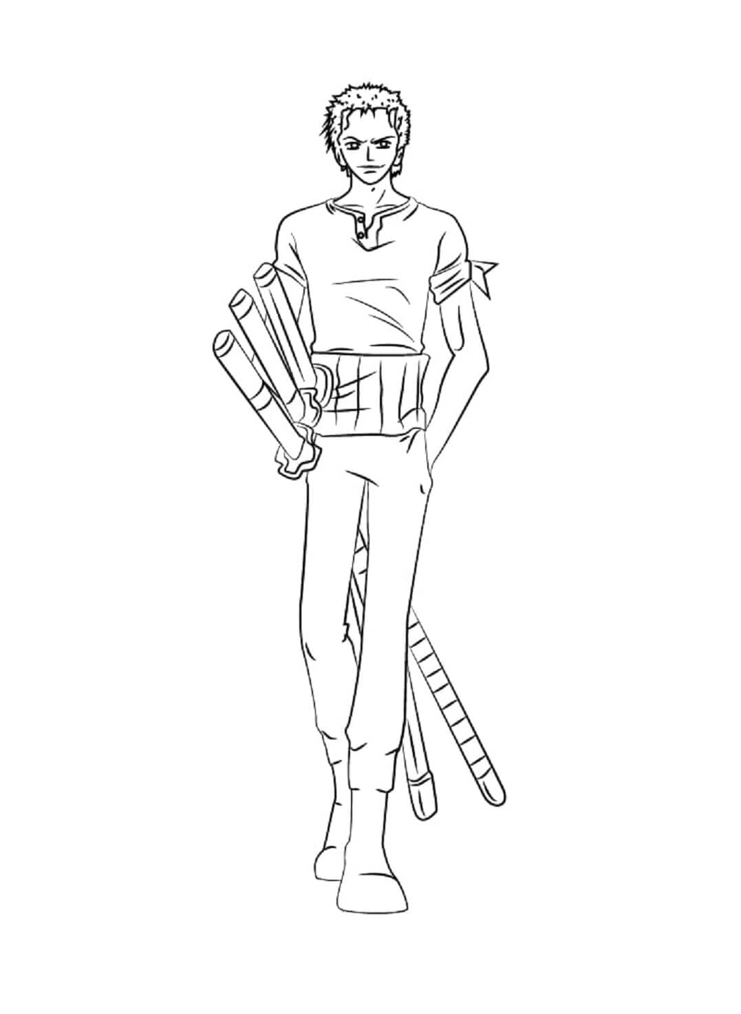 Zoro kävely Värityskuva