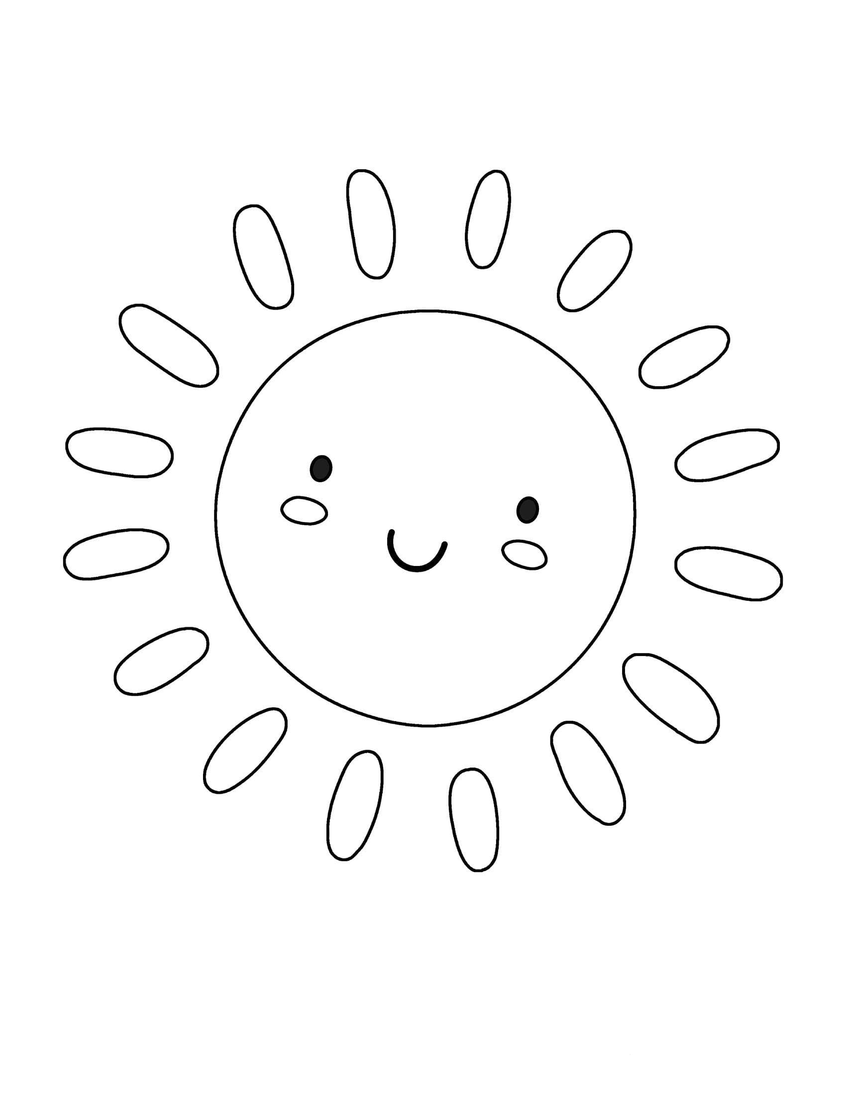 Cute Sun Värityskuva