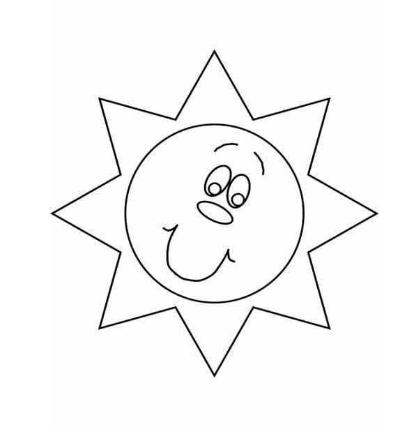 Free Printable Sun Värityskuva