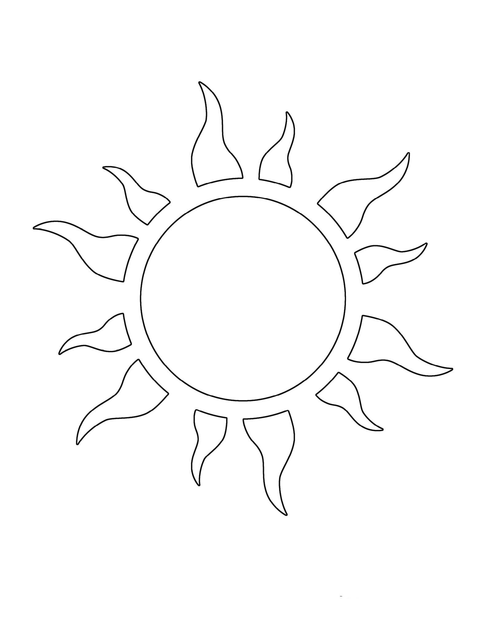 Free Sun JPG Värityskuva