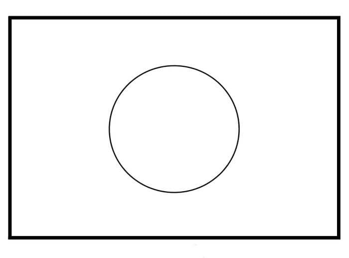 Japan Flag Outline Värityskuva