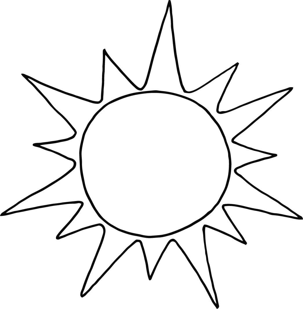 Printable Sun Image Värityskuva