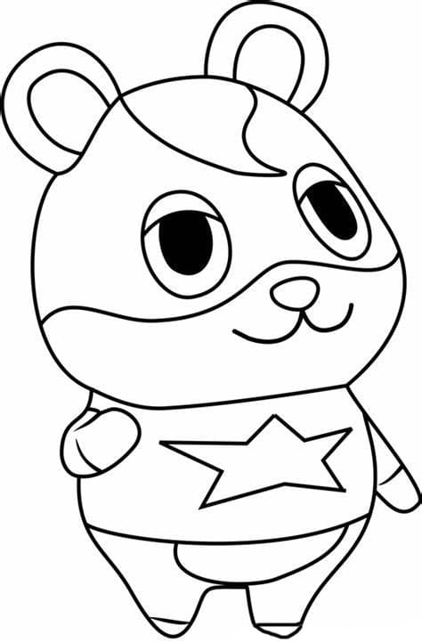 Ilmainen Animal Crossing Image Outline Värityskuva