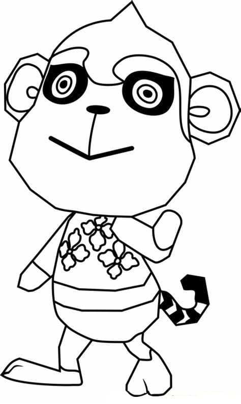 Ilmainen Animal Crossing Outline Värityskuva