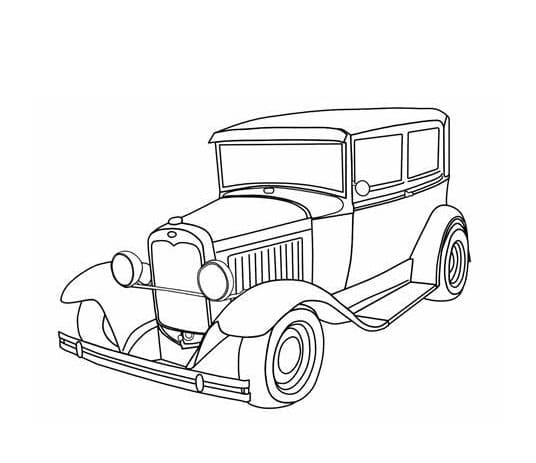 Ilmainen antiikkiauto Värityskuva