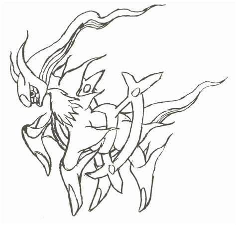 Ilmainen Arceus Outline Värityskuva