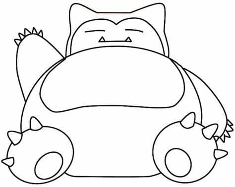 Ilmainen Snorlax-kuva Värityskuva